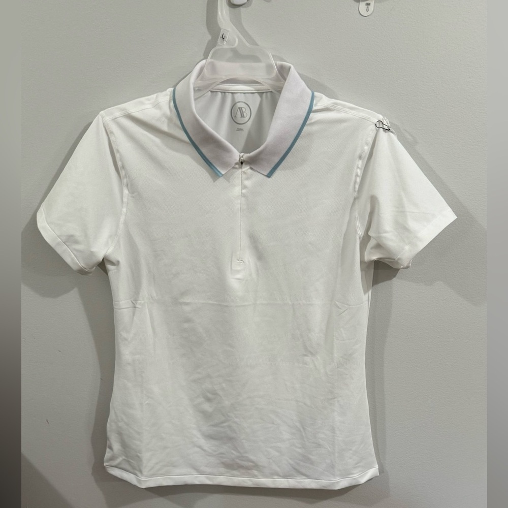 Addison Bay Active Pique Courtside Polo Short Sleeve Top Size Medium NWOT
